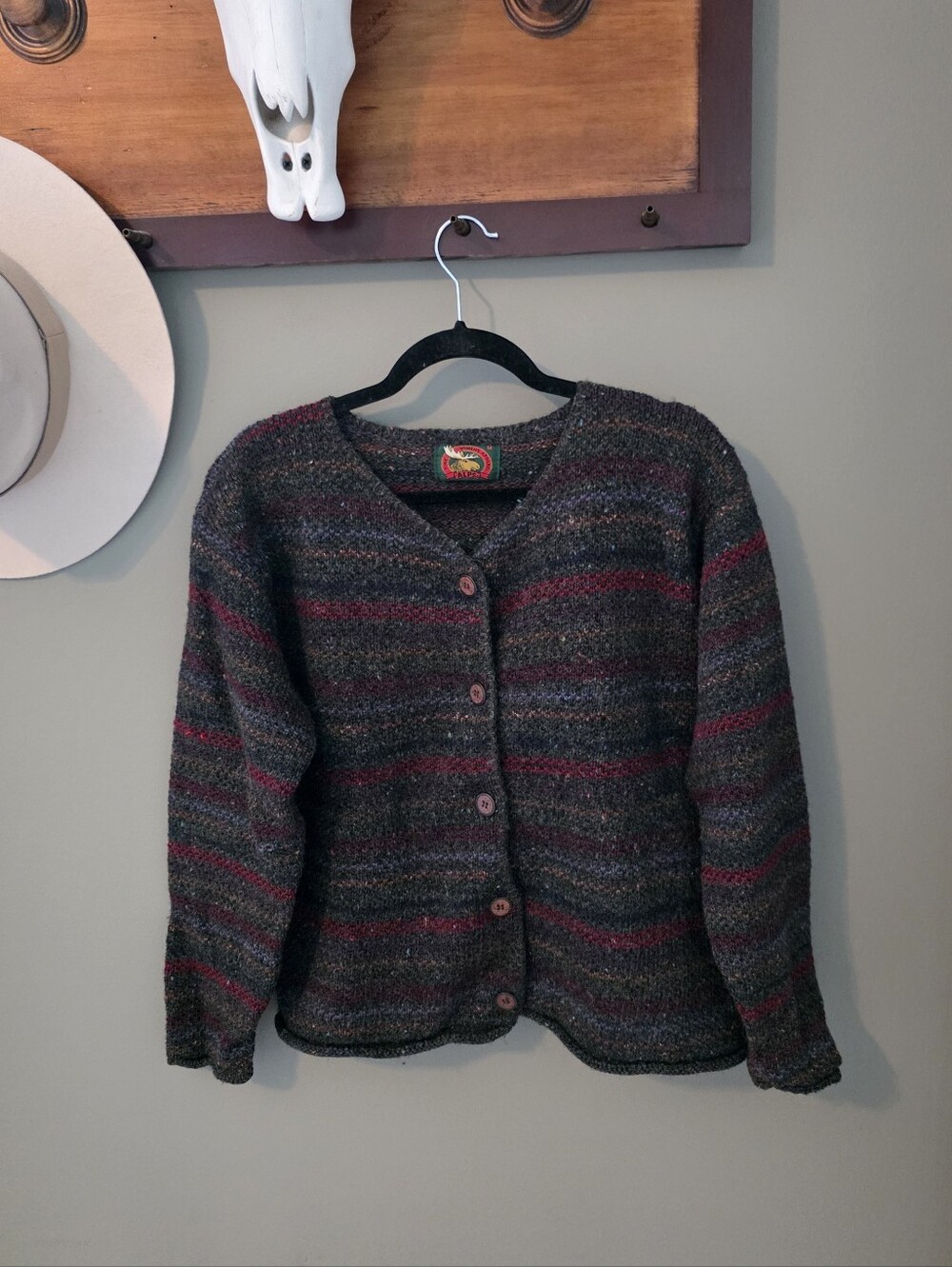 Alps Vintage Wool Sweater Winter Fall Outdoor Holiday Warm Nordic Cozy Cabin